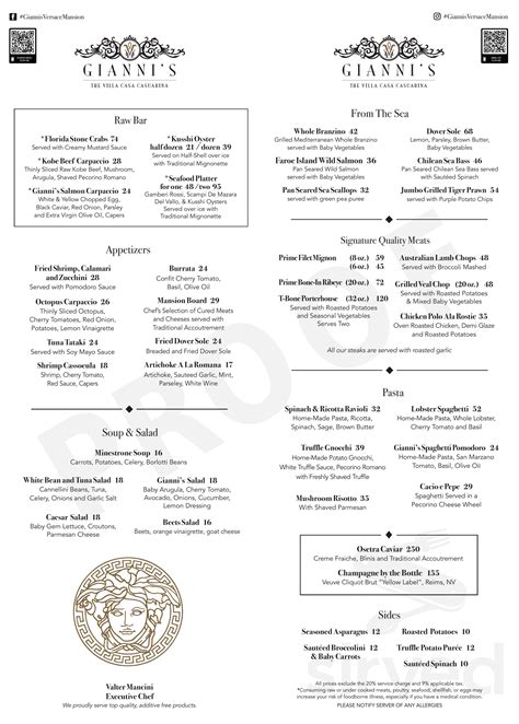 recensioni di gianni's at the former versace mansion|versace mansion menu prices.